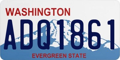 WA license plate ADQ1861