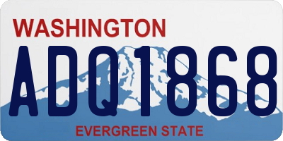 WA license plate ADQ1868