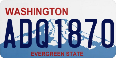 WA license plate ADQ1870