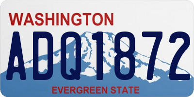 WA license plate ADQ1872