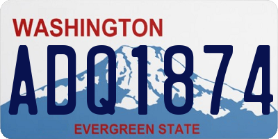WA license plate ADQ1874
