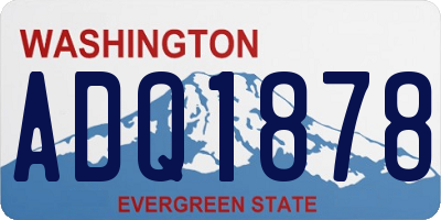 WA license plate ADQ1878