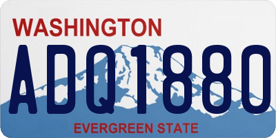 WA license plate ADQ1880