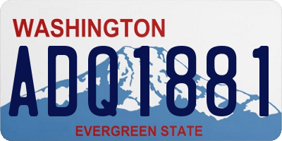 WA license plate ADQ1881
