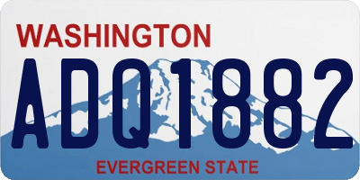 WA license plate ADQ1882