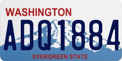 WA license plate ADQ1884