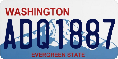 WA license plate ADQ1887