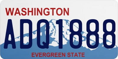 WA license plate ADQ1888