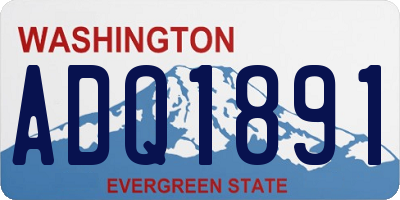 WA license plate ADQ1891