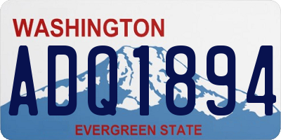 WA license plate ADQ1894