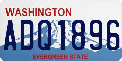 WA license plate ADQ1896