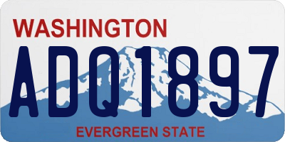WA license plate ADQ1897