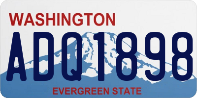 WA license plate ADQ1898