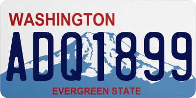 WA license plate ADQ1899