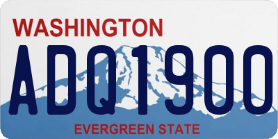 WA license plate ADQ1900