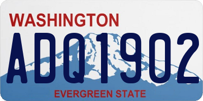 WA license plate ADQ1902