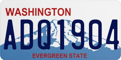 WA license plate ADQ1904