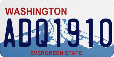 WA license plate ADQ1910