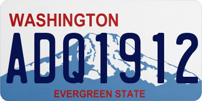 WA license plate ADQ1912