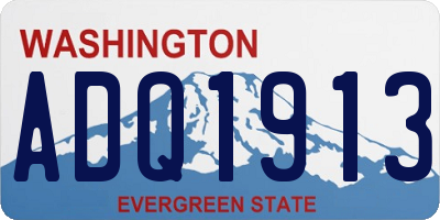 WA license plate ADQ1913