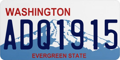 WA license plate ADQ1915