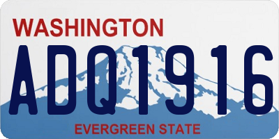 WA license plate ADQ1916