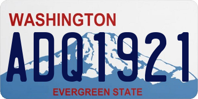 WA license plate ADQ1921