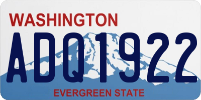 WA license plate ADQ1922