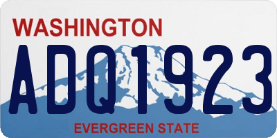 WA license plate ADQ1923