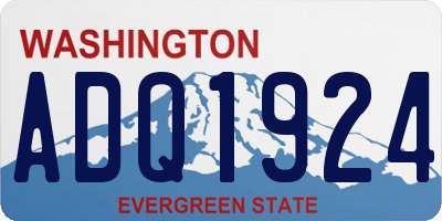 WA license plate ADQ1924