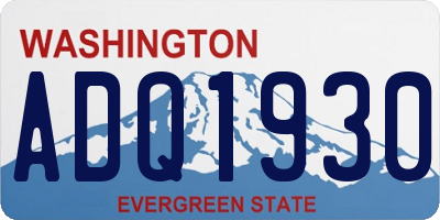 WA license plate ADQ1930