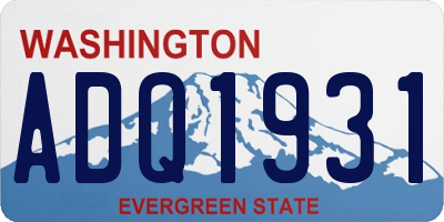 WA license plate ADQ1931