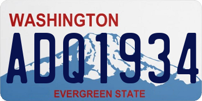 WA license plate ADQ1934