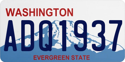 WA license plate ADQ1937