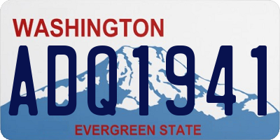 WA license plate ADQ1941