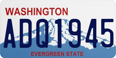 WA license plate ADQ1945