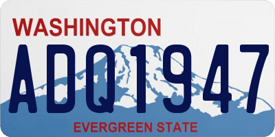 WA license plate ADQ1947