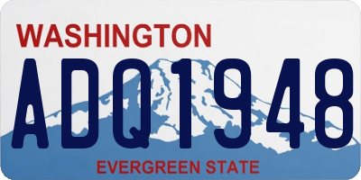 WA license plate ADQ1948