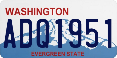 WA license plate ADQ1951