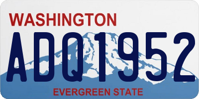 WA license plate ADQ1952