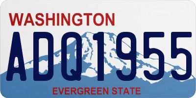 WA license plate ADQ1955