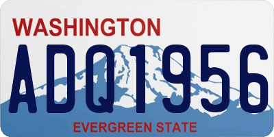 WA license plate ADQ1956