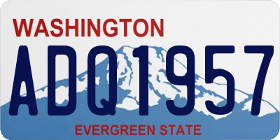 WA license plate ADQ1957