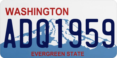WA license plate ADQ1959