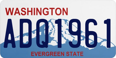 WA license plate ADQ1961