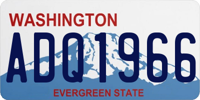 WA license plate ADQ1966