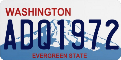 WA license plate ADQ1972