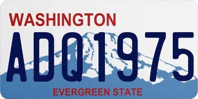 WA license plate ADQ1975