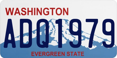 WA license plate ADQ1979