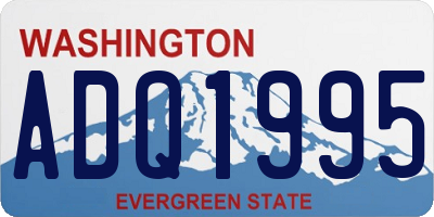 WA license plate ADQ1995